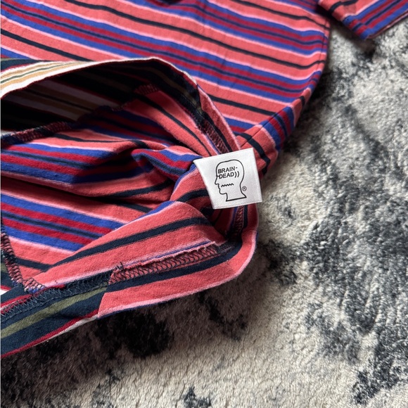 Brain Dead Striped Swirl T Shirt - Picture 5 of 7